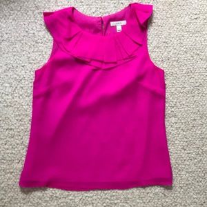 GUC Hot Pink Silk J.Crew Blouse